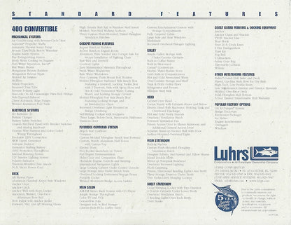 Luhrs 400 Convertible Brochure