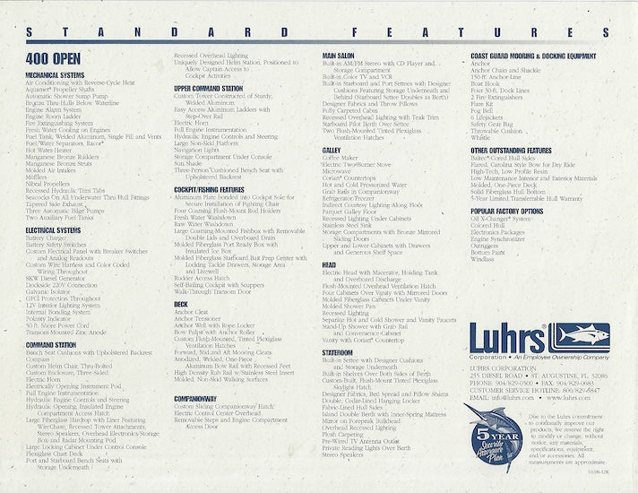 Luhrs 400 Open Brochure