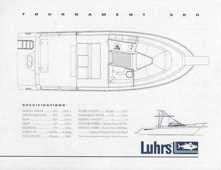 Luhrs 300 Tournament Specification Brochure