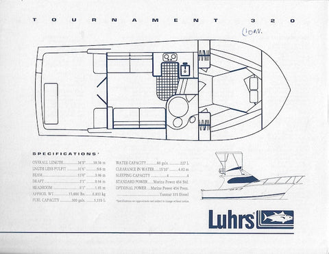 Luhrs 320 Tournament Specification Brochure
