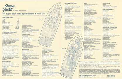 Ocean 50 Super Sport Specification Brochure