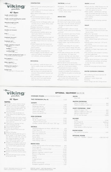 Viking 45 Open Specification Brochure