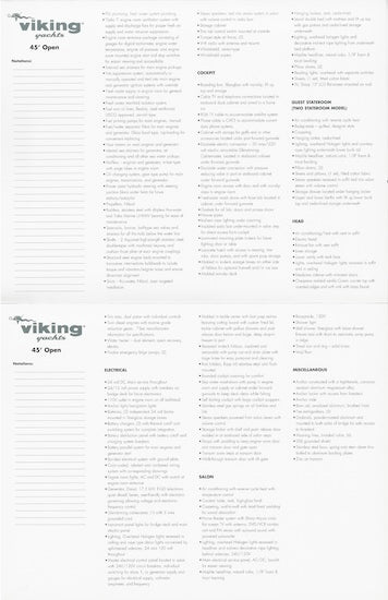 Viking 45 Open Specification Brochure