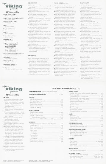 Viking 48 Convertible Specification Brochure
