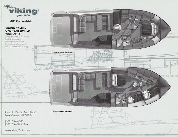 Viking 48 Convertible Specification Brochure