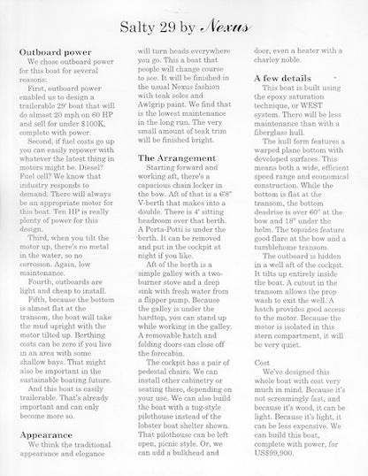 Nexus Salty 29 Specification Brochure