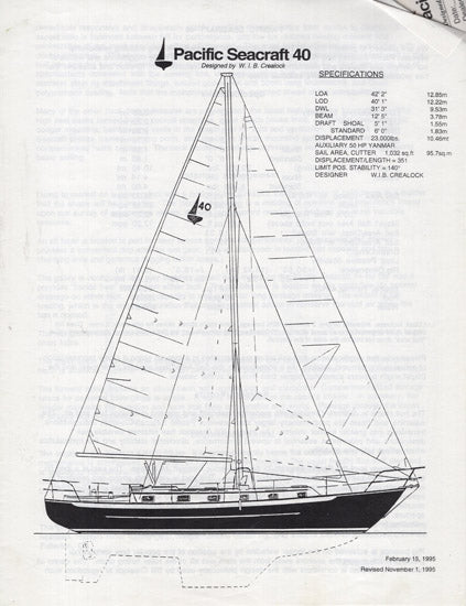 Pacific Seacraft 40 Build Brochure Package