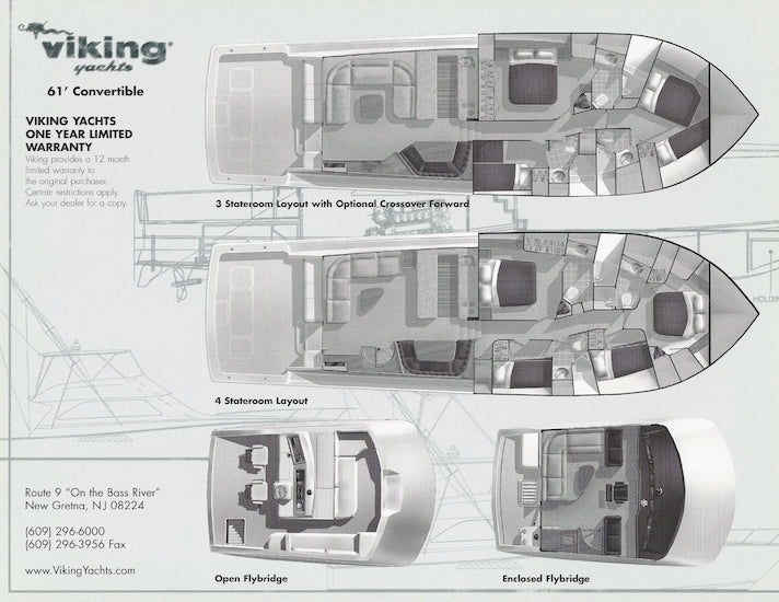 Viking 61 Convertible Specification Brochure