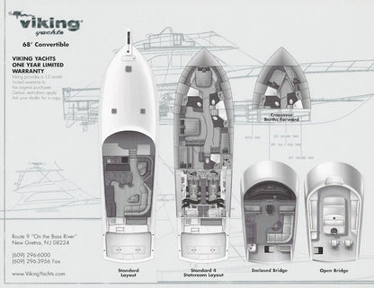 Viking 68 Convertible Specification Brochure