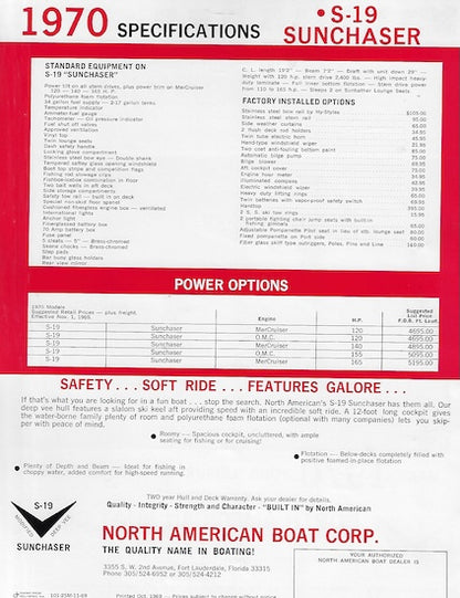 North American S-19 Sunchaser Brochure
