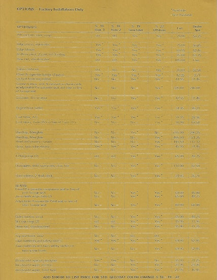 North American Dealer Fact Sheet Brochure