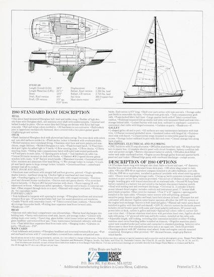 O'Day 28 Brochure