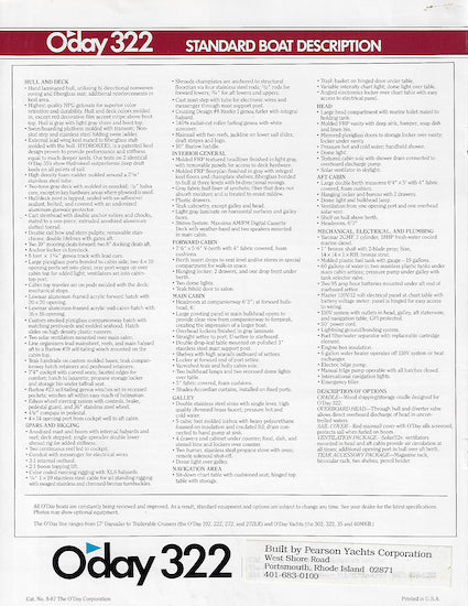 O’Day 322 Brochure