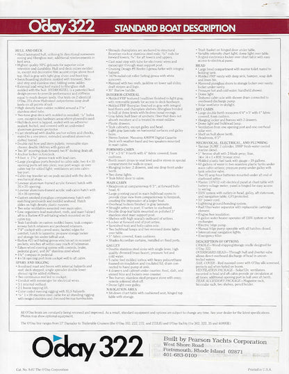O’Day 322 Brochure