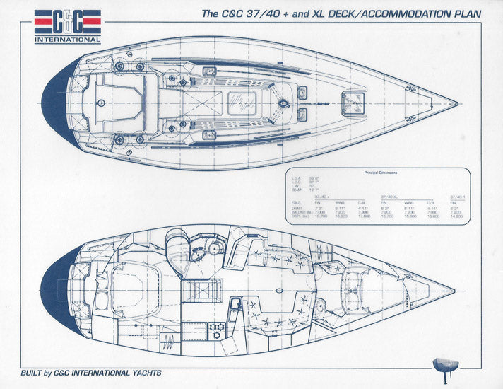 C&C 37/40+ & 37/40XL Specification & Line Drawing Package