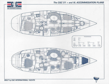 C&C 51XL Specification & Line Drawing Package