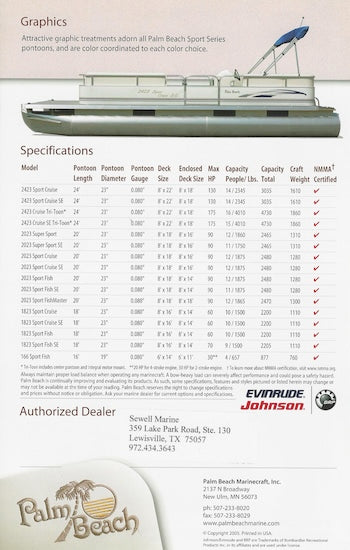 Palm Beach 2006 Sport Series Pontoon Brochure