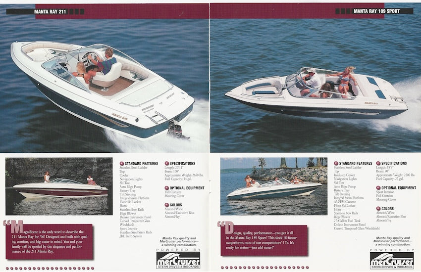 Manta Ray 1996 Brochure