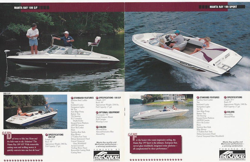 Manta Ray 1996 Brochure