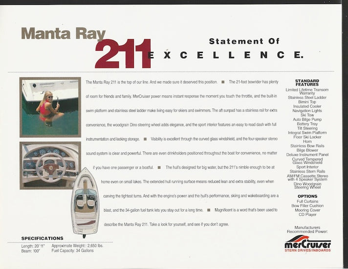 Manta Ray 1997 Brochure