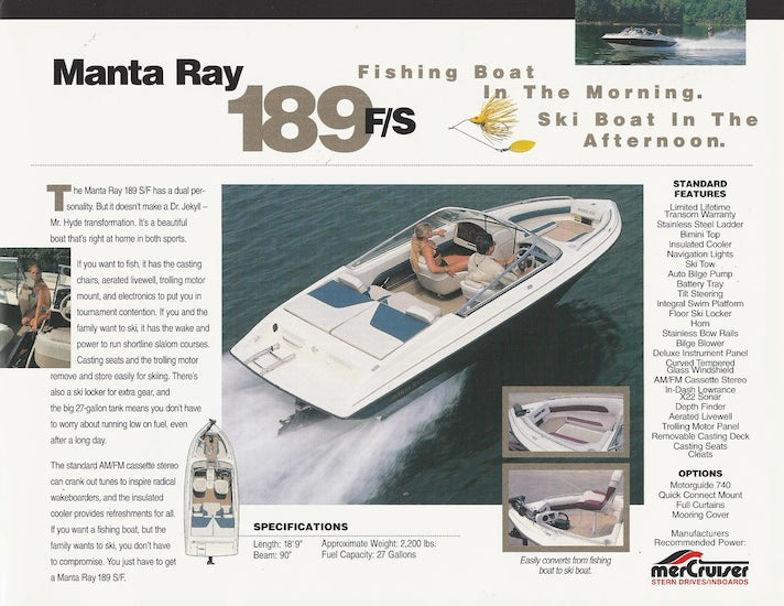 Manta Ray 1997 Brochure