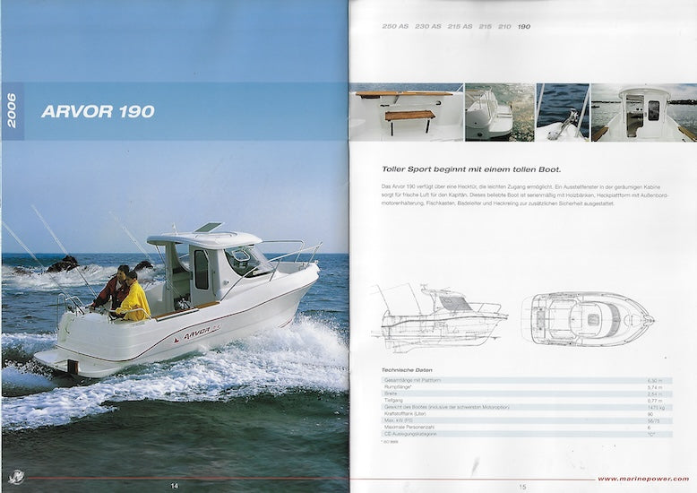 Quicksilver 2006 Arvor German Boat Brochure