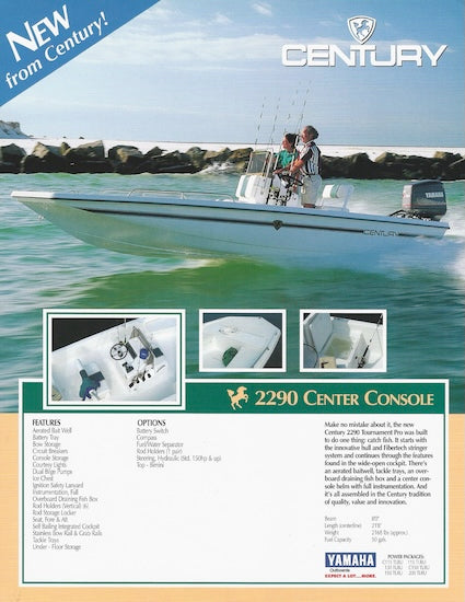 Century 2290 Center Console Flyer Brochure