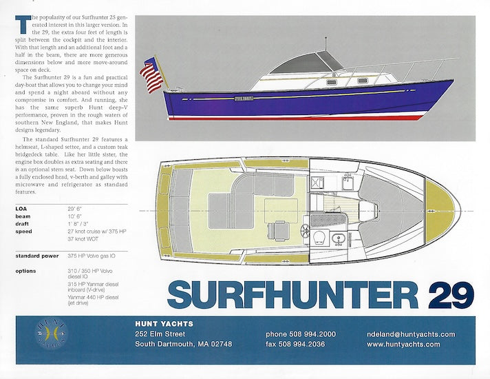 Hunt Surfhunter 29 Brochure