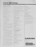 Carver 34 Santego Specification Brochure