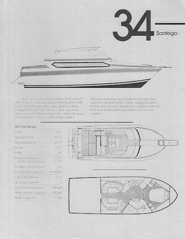 Carver 34 Santego Specification Brochure