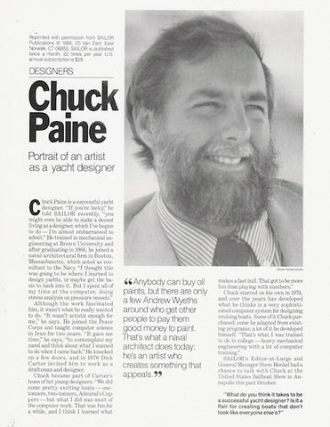 Morris Chuck Paine Sailor Magazine Reprint Brochure