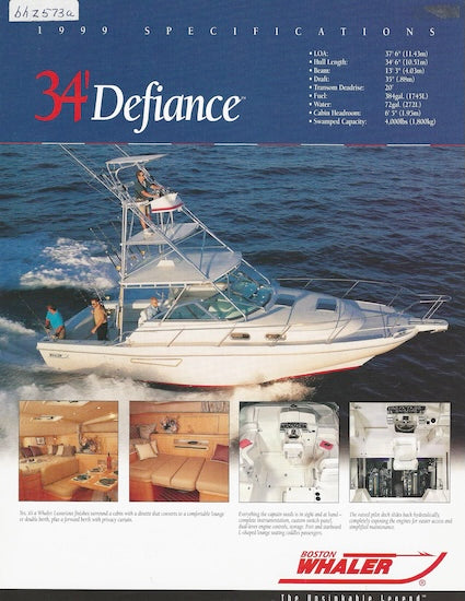 Boston Whaler Defiance 34 Brochure