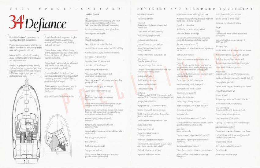 Boston Whaler Defiance 34 Brochure
