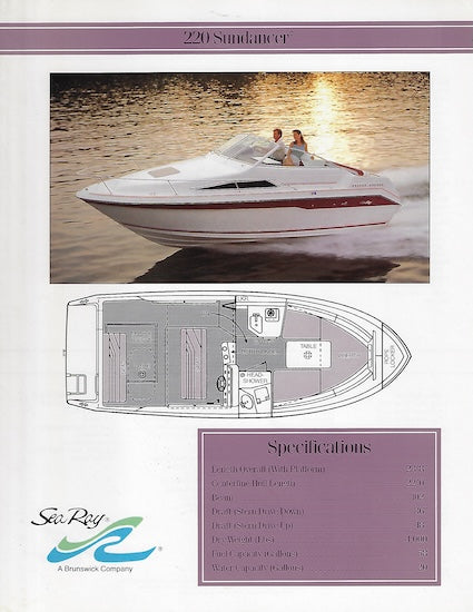 Sea Ray 220 Sundancer Specification Brochure