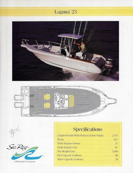Sea Ray Laguna 23 Specification Brochure
