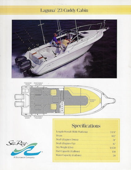 Sea Ray Laguna 23 Cuddy Cabin Specification Brochure