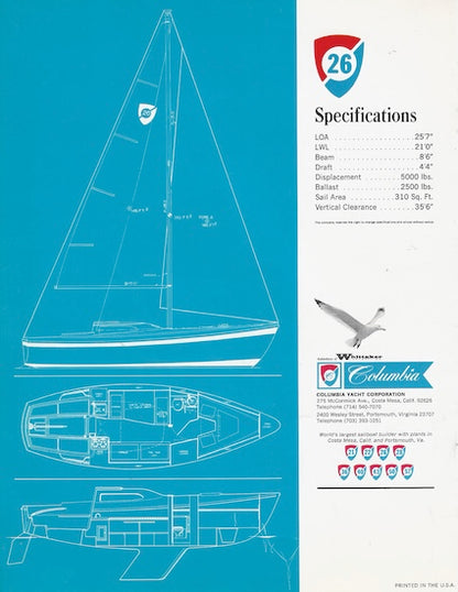 Columbia 26 Mark II Brochure
