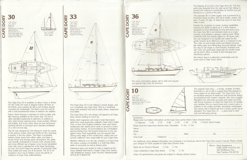 Cape Dory 1979 Brochure