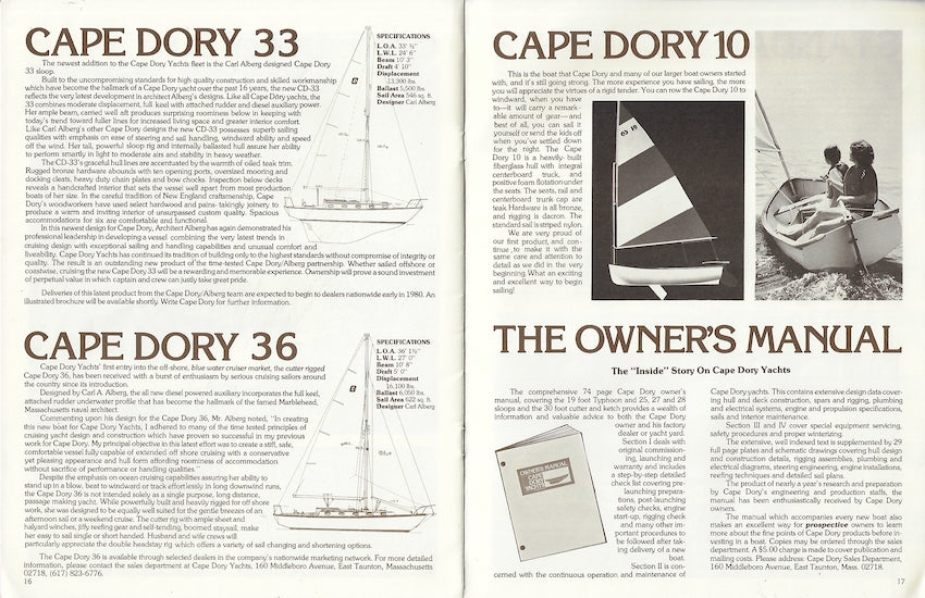 Cape Dory 1980 Brochure