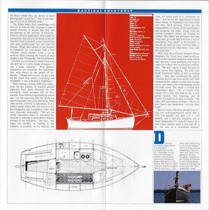 Pacific Seacraft Flicka Nautical Quarterly Magazine Reprint Brochure