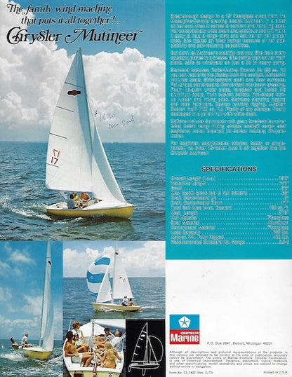 Chrysler 1974 Sailboat Brochure