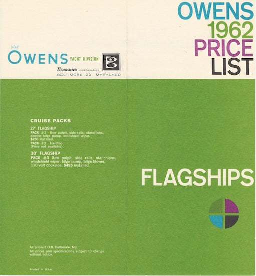 Owens 1962 Flagships Specification Brochure