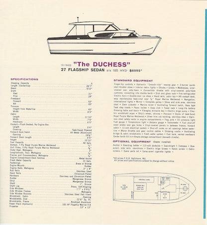 Owens 1962 Flagships Specification Brochure
