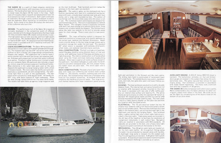 Sabre 34 Brochure