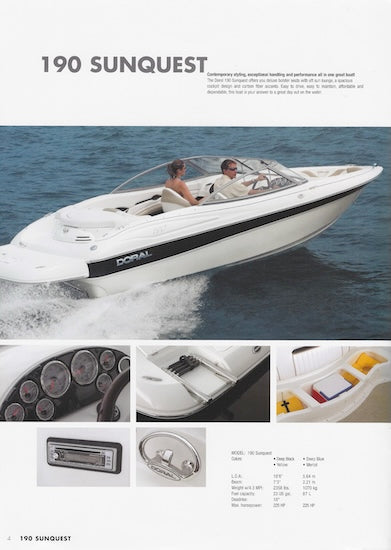 Doral 2007 Sport Boats Brochure