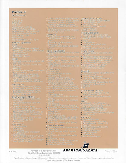 Pearson 37 Brochure