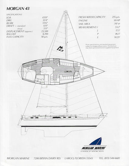 Morgan 43 Brochure – SailInfo I boatbrochure.com