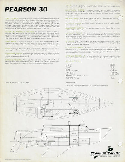 Pearson 30 Brochure