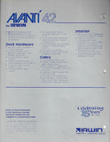 Irwin Avanti 42 Specification Brochure