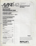 Irwin Avanti 42 Specification Brochure